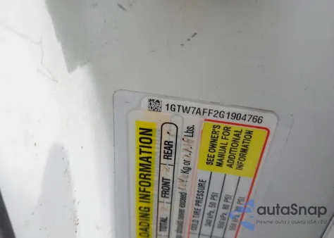 2016 GMC Savana 2500 Work Van из США, поврежденный, VIN 1GTW7AFF2G1904766